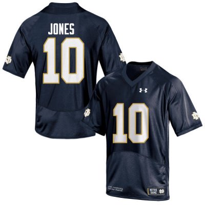 Notre Dame Fighting Irish Men's Alize Jones #10 Navy Blue Under Armour Authentic Stitched College NCAA Football Jersey UWE7399AI